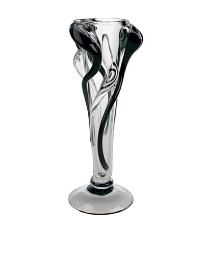 Fusion Z Chiffon Candlestick/Vase, Clear/Black