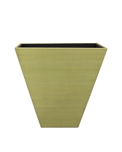 Gail DeLoach Woven Flair Wastebasket, Chartreuse