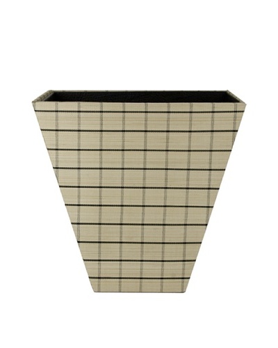 Gail DeLoach Woven Flair Wastebasket, Windowpane