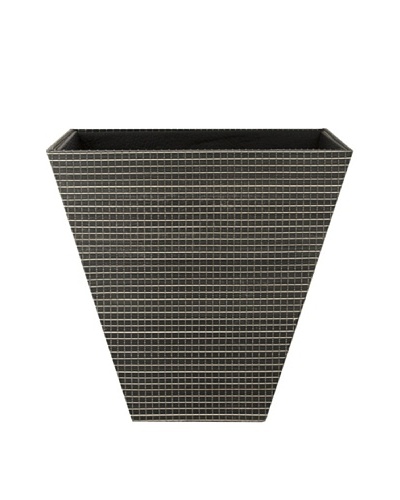 Gail DeLoach Woven Flair Wastebasket, Black Square