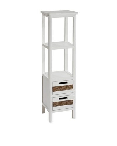 Gallerie Décor Bali Two-Drawer Tower, White