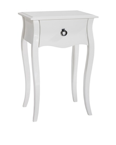 Gallerie Décor Lido Single-Drawer Accent Table, WhiteAs You See