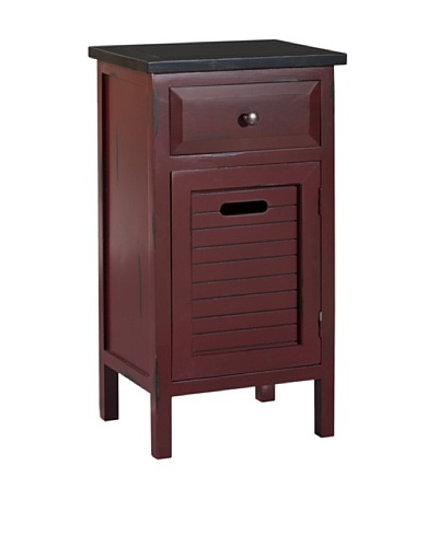 Gallerie Décor Shoreham One-Drawer One-Door Accent Cabinet, Red