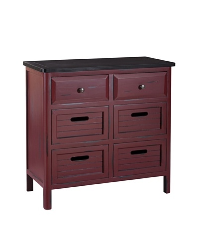 Gallerie Décor Shoreham Accent Chest, Red