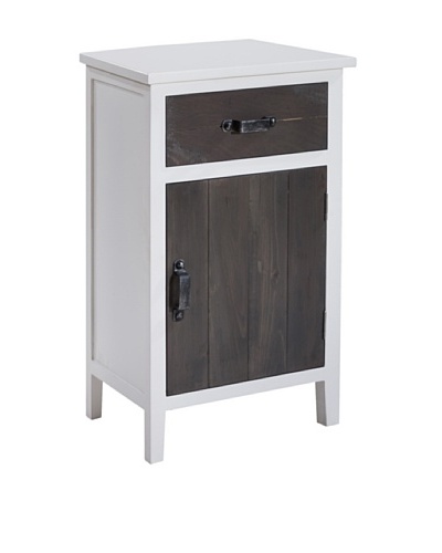 Gallerie Décor Adirondack One-Drawer One-Door Cabinet, White