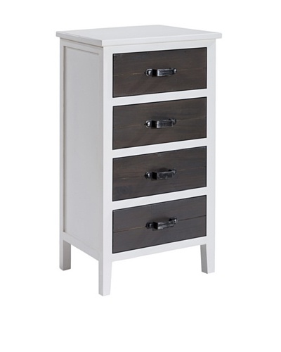 Gallerie Décor Adirondack Four-Drawer Accent Cabinet, WhiteAs You See