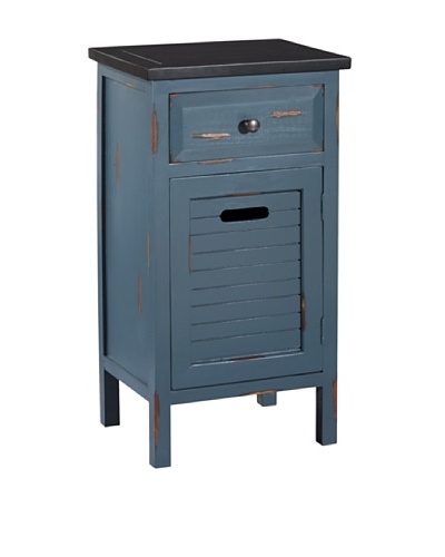 Gallerie Décor Shoreham One-Drawer One-Door Accent Cabinet, BlueAs You See