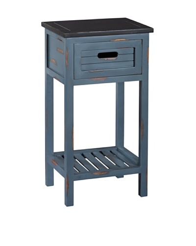 Gallerie Décor Shoreham One-Drawer Accent Table, BlueAs You See