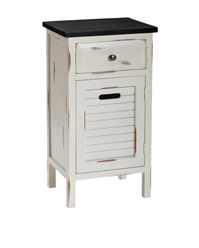 Gallerie Décor Shoreham One-Drawer One-Door Accent Cabinet, Cream