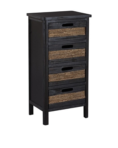 Gallerie Décor Bali 4-Drawer Cabinet, Espresso