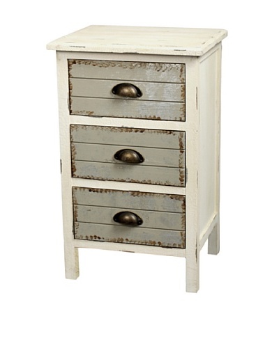 Gallerie Décor Dover Three-Drawer Accent Cabinet, CreamAs You See