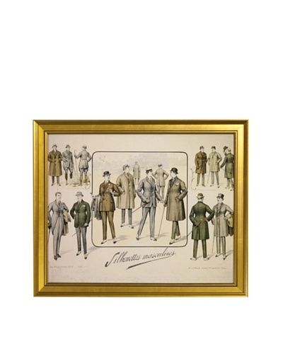 Gargoyles Ltd. Antique Replica Men’s Suits Framed Art, 16″ x 20″