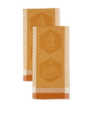 Garnier-Thiebaut Set of 2 Ruche Kitchen Towels, Ambre