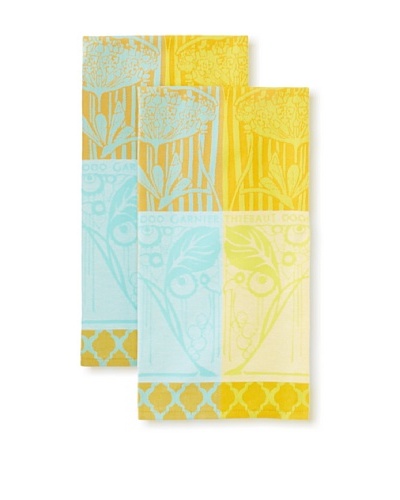 Garnier-Thiebaut Set of 2 Ombelle Kitchen Towels, Ocre