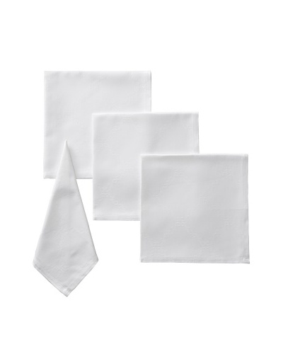 Garnier-Thiebaut Set of 4 Chenonceau Napkins, White