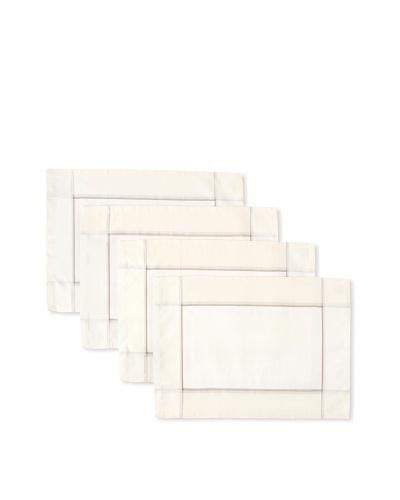 Garnier-Thiebaut Set of 4 Jardin à la Française Place Mats, Carrare, 21 x 15