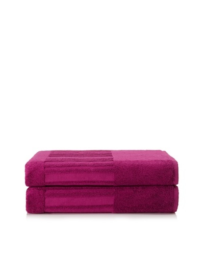 Garnier-Thiebaut Set of 2 Spa Bath Sheets [Fuchsia]