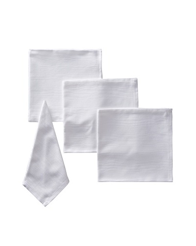 Garnier-Thiebaut Set of 4 Wave Napkins, White