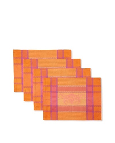 Garnier-Thiebaut Set of 4 Nymphee Placemats [Peche Rosee]