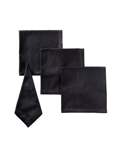 Garnier-Thiebaut Set of 4 Organic Napkins, Black