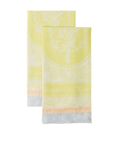 Garnier-Thiebaut Set of 2 Bouquet de Rose Solaire Kitchen Towels