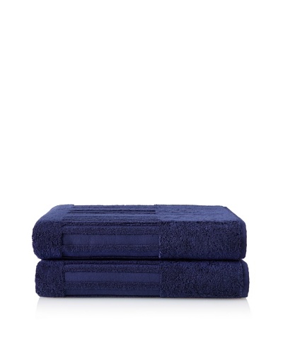 Garnier-Thiebaut Set of 2 Bath Sheets, Navy