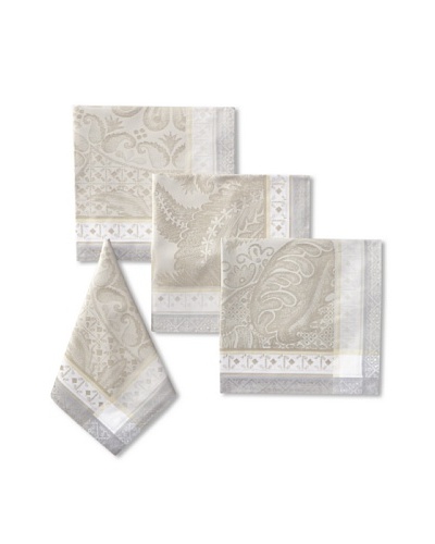 Garnier-Thiebaut Set of 4 Isaphire Napkins, Platine