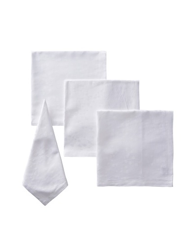 Garnier-Thiebaut Set of 4 Drop Napkins, White