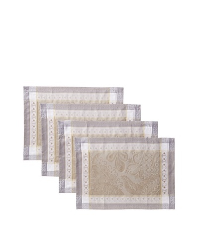 Garnier-Thiebaut Set of 4 Isaphire Placemats, Platine