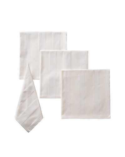 Garnier-Thiebaut Set of 4 Rayures Vertical Napkins, Ivory