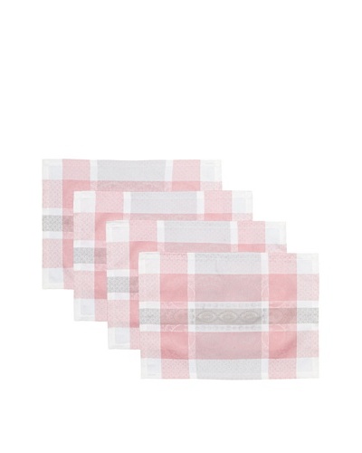 Garnier-Thiebaut Set of 4 Mathilde Placemats, Rose