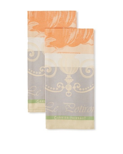 Garnier-Thiebaut Set of 2 Potiron Kitchen Towels, Rouille