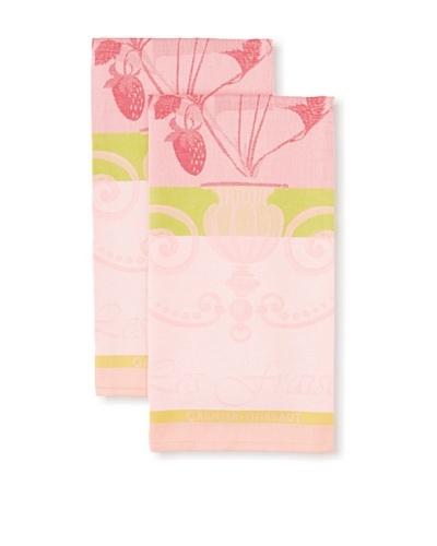 Garnier Thiebaut Set of 2 Fraisier Rose Kitchen Towels