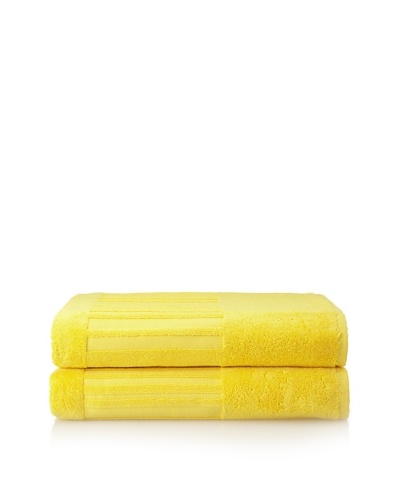 Garnier-Thiebaut Set of 2 Bath Sheets, Citron