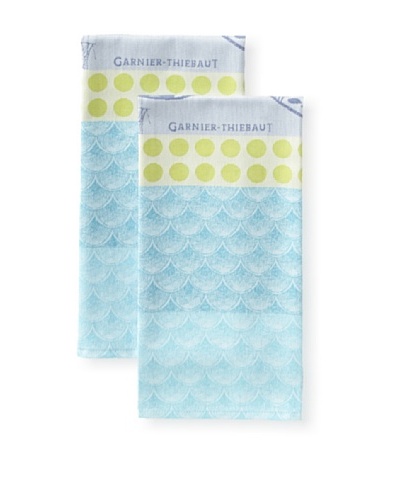 Garnier-Thiebaut Set of 2 Ecailles Kitchen Towels, Outre Mer