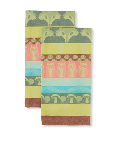 Garnier Thiebaut Set of 2 Animaux Chamarre Kitchen Towels