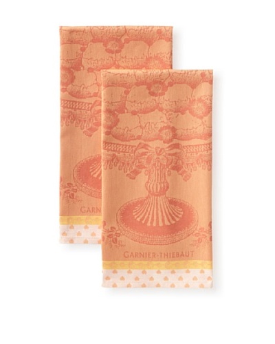 Garnier-Thiebaut Set of 2 Reception Kitchen Towels, Peche