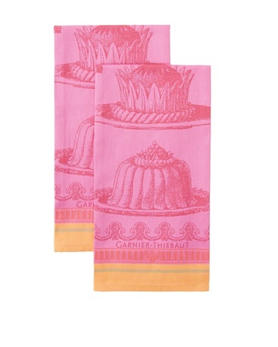 Garnier-Thiebaut Set of 2 Gateaux Merveilleux Kitchen Towels, Raspberry