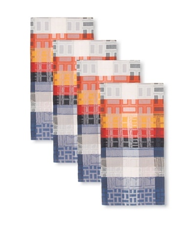 Garnier Thiebaut Set of 4 La Ville Acier Kitchen Towels