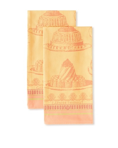 Garnier-Thiebaut Set of 2 Gateaux Delicieux Kitchen Towels, Abricot, 22″ x 30″As You See