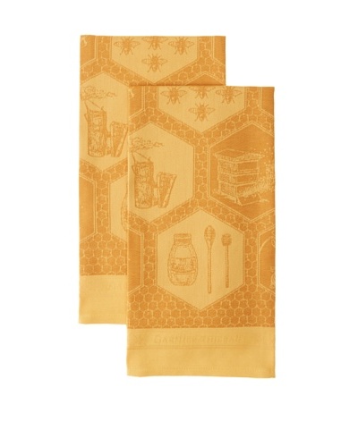 Garnier-Thiebaut Set of 2 Miel Ocre Kitchen Towels