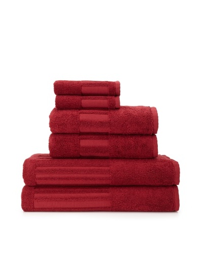 Garnier-Thiebaut 6-Piece Bath Towel Set [Bordeaux]