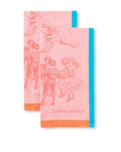 Garnier-Thiebaut Set of 2 Ronde Fiesta Kitchen Towels, Multi