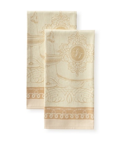 Garnier-Thiebaut Set of 2 Chalons Kitchen Towels, Dore