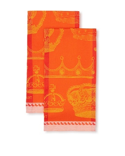 Garnier Thiebaut Set of 2 Rois Et Reines Ecarlate Kitchen Towels