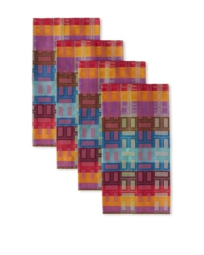 Garnier-Thiebaut Set of 4 La Ville Kitchen Towels, Neon, 22 x 16