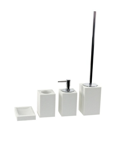 Gedy by Nameeks Oleandro Bathroom Accessory Set of 4, White