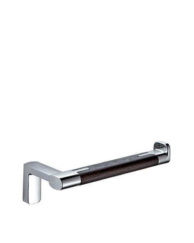 Gedy by Nameek’s Odos Collection Wall-Mountable Toilet Paper Holder, Polished Chrome/Wenge