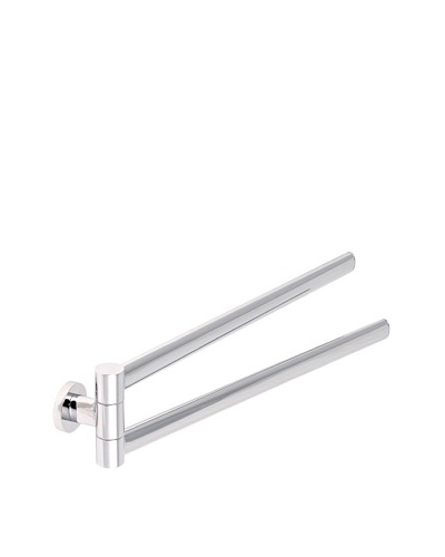 Gedy by Nameek’s Demetra Collection Double Swivel Towel Bar, Polished Chrome