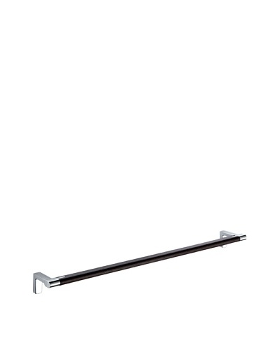 Gedy by Nameek's Odos Collection Towel Bar, Polished Chrome/Wenge, 12